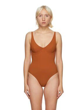 LIDO Orange Diciotto One-Piece Swimsuit. Size Small.